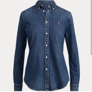 Polo Ralph Lauren Custom Fit Denim Button Down - Large